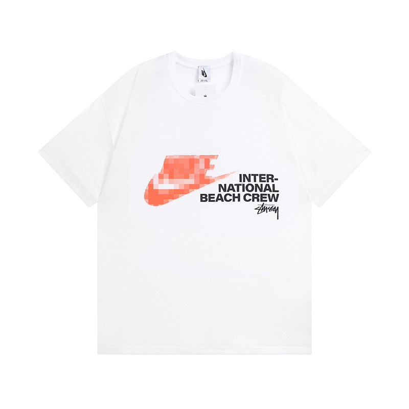 Stussy The Wide World Tribe T Shirt Casual Loose Couple T Shirts