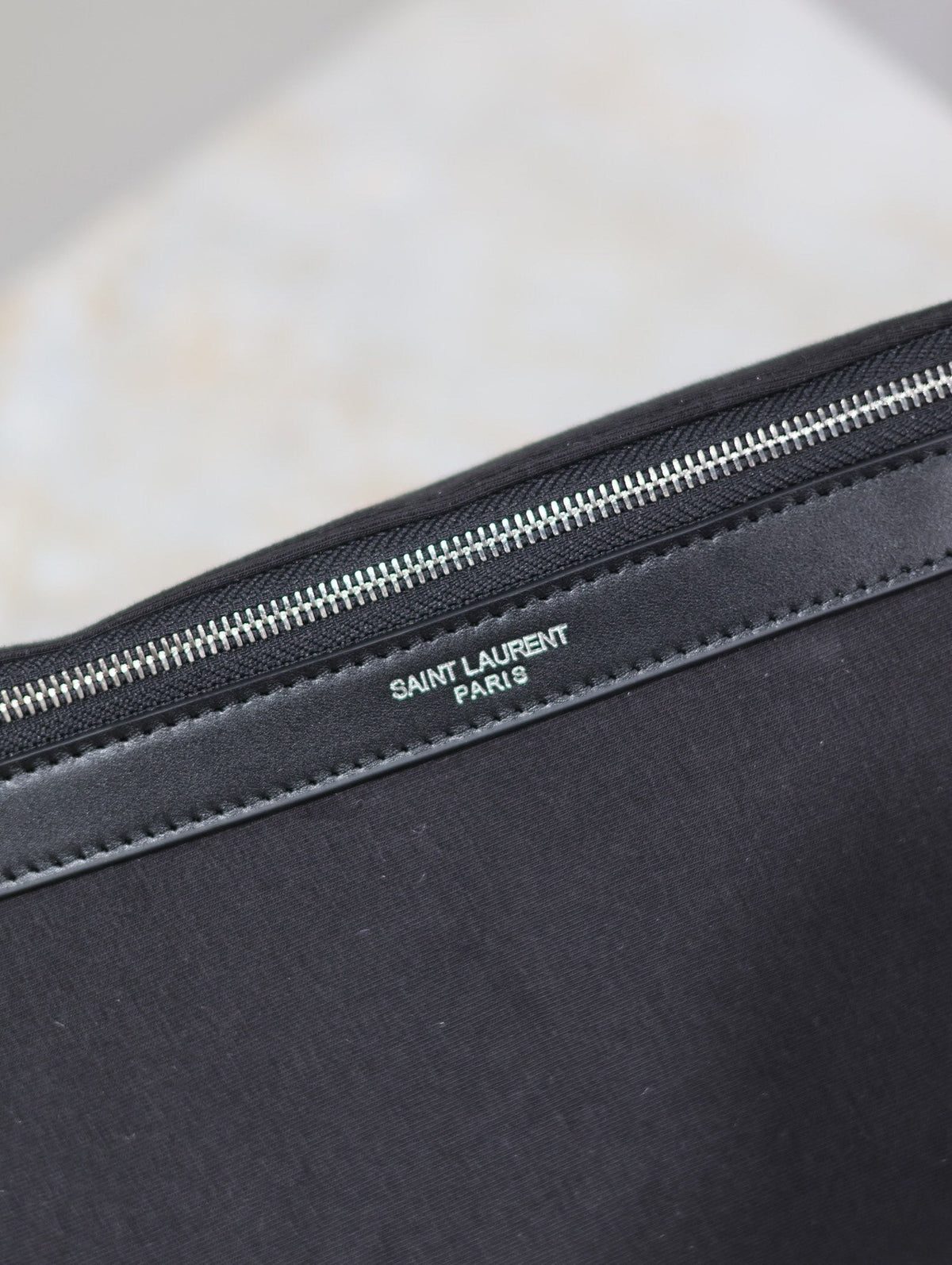 YSL 25S CLASSIC CROSSBODY BAG 26 IN BLACK CANVAS SILVER HARDWARE